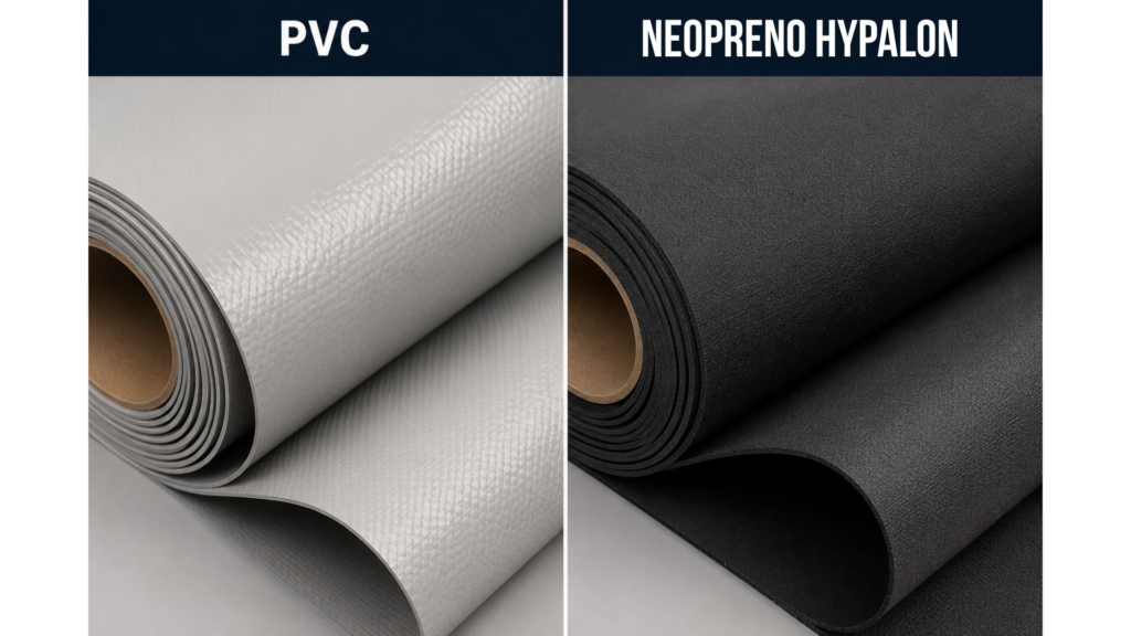 Comparativa entre tejido PVC y Neopreno Hypalon para cambiar el flotador de una embarcación semirrígida
